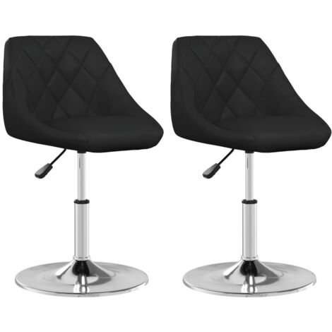 Set di 2 sedie da cucina per sala da pranzo dal design moderno nere sintetiche CDS020846