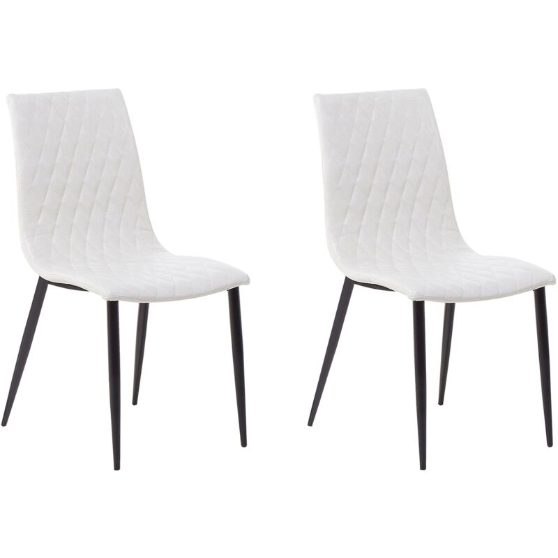 Set di 2 sedie da pranzo in color crema Montana