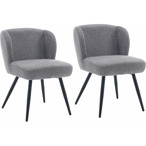 Set di 2 Sedie da Pranzo Moderne Sedie da Cucina in Pelliccia Sedie da Salotto con Gambe in Metallo Per Soggiorno,Bianco