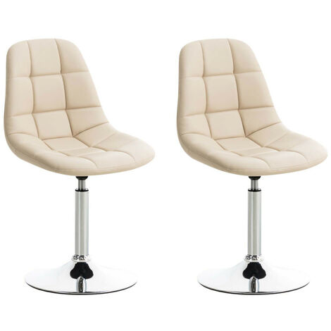 Set di 2 sedie Emil in similpelle crema