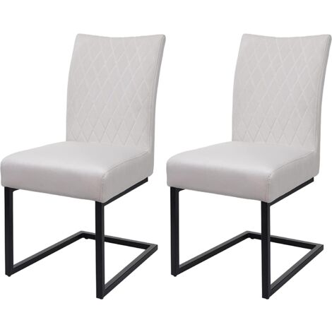 Set di 2 sedie per sala da pranzo sedia visitatore in acciaio design moderno velluto verniciato a polvere crema CDS04487