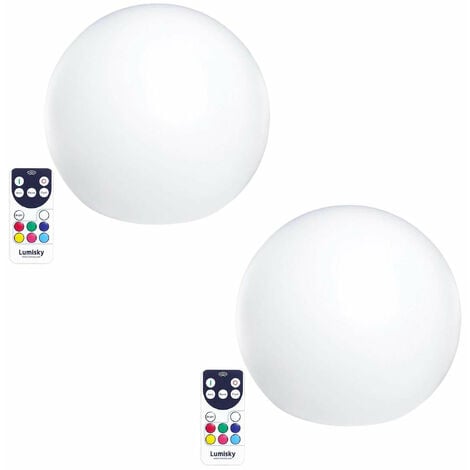 LUMISKY Set di 2 sfere luminose senza fili a LED galleggianti D30CM BOBBY