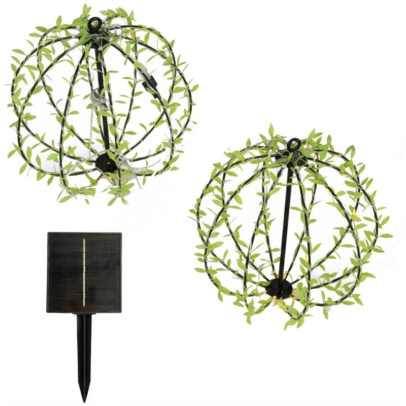 Set di 2 sfere solari a forma di foglia D30CM FESTY BALL
