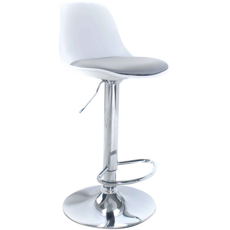 eSituro Coppia di Sgabelli da Bar con Schienale Sedia Alta da Bar Cucina Poggiapiedi Incluso Gambe in Legno Design retr/ò 2 Pezzi Grigio Chiaro SBST0304