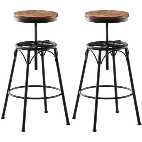 Set di 2 sgabelli da bar Beam nero