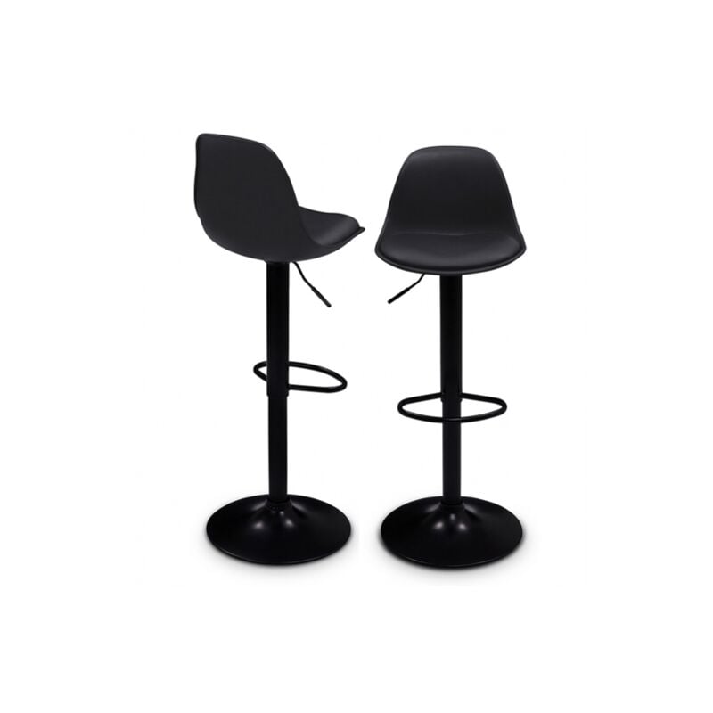 Idmarket - Set di 2 sgabelli da bar karl design con piede nero