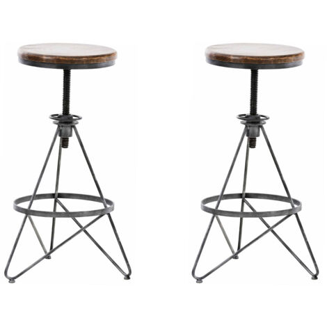 Set di 2 sgabelli da bar Karla argento