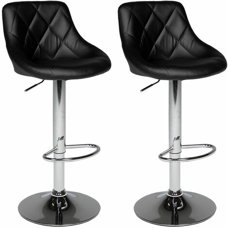Set di 2 sgabelli da bar neri JASPER