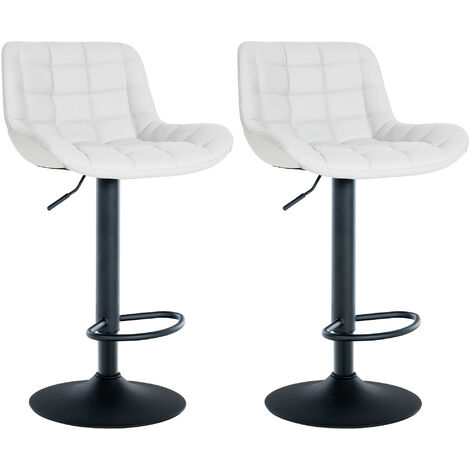 Set di 2 sgabelli da bar Tover bianco Finta pelle