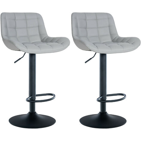 Set di 2 sgabelli da bar Tover grigio Finta pelle