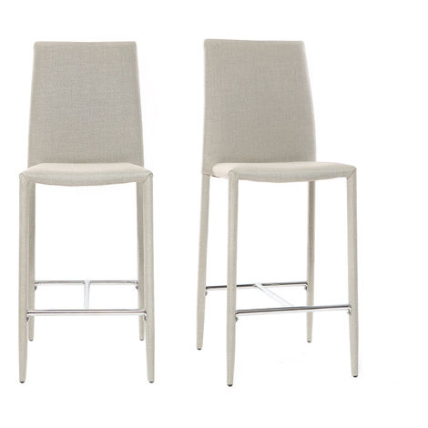 Set di 2 sgabelli / sedie da bar design grigio chiaro TALOS - Grigio chiaro