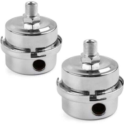 Set di 2 silenziatori per compressore d'aria, filtro aria in metallo, filtro di aspirazione per compressore per bloccare la polvere e ridurre il rumore - 16 mm