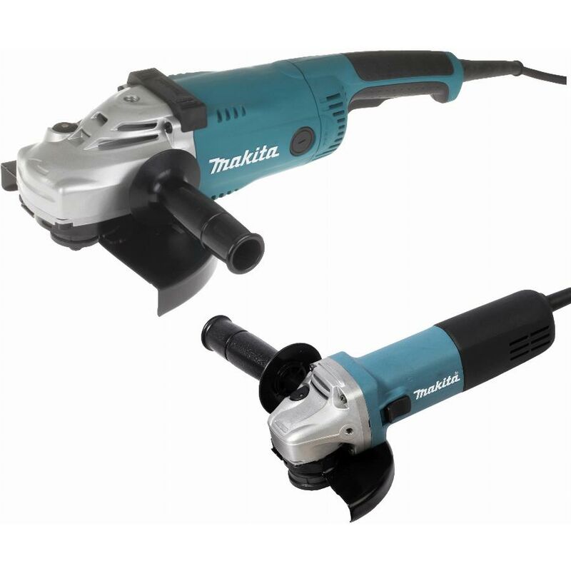 Set di 2 smerigliatrici Ø230 (GA9020) + Ø125 (9558HNRG) Makita DK0053GX2