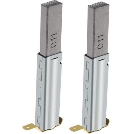 Set di 2 spazzole di carbone di riserva per aspiratori industriali con capacità di 30/60/70/80/90 L – Dimensioni 11 × 6 × 29 mm, Accessori per aspiratori