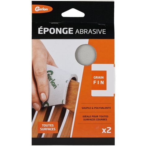 Set di 2 spugne abrasive per levigare, grana fine Gerlon – Made in France