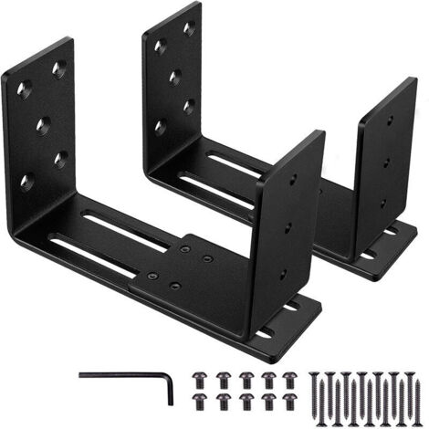 Set di 2 staffe di sicurezza a U regolabili, adatte per serrature rinforzate, porte a battente interne ed esterne.