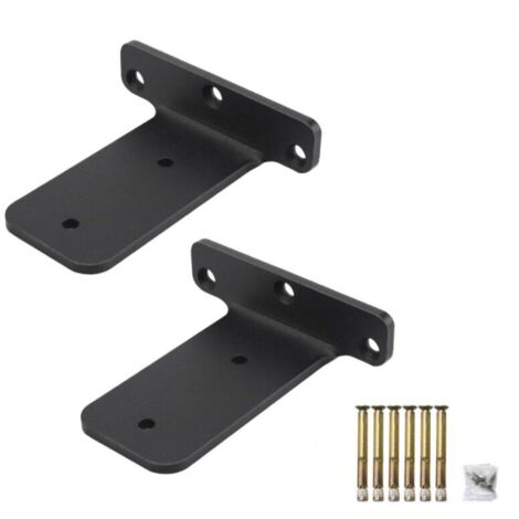 Set di 2 staffe invisibili per mensole, 100 mm. Fissaggio robusto e discreto.