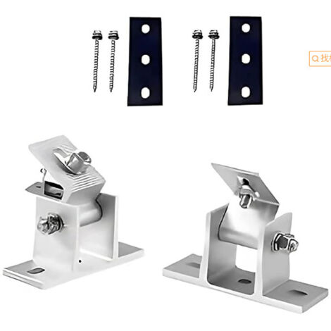 Set di 2 staffe per pannello solare, staffe di montaggio per pannello solare regolabili, kit morsetto terminale staffa per pannello solare