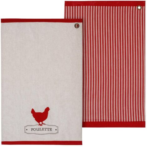 Set di 2 strofinacci in cotone multicolore 45x70cm - Atmosphera créateur d'intérieur