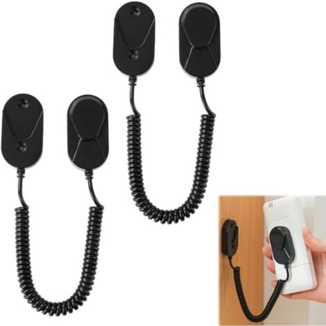 Set di 2 supporti magnetici per telecomandi, con attacco retrattile e retro adesivo (per telecomandi di TV/condizionatori/ventilatori)