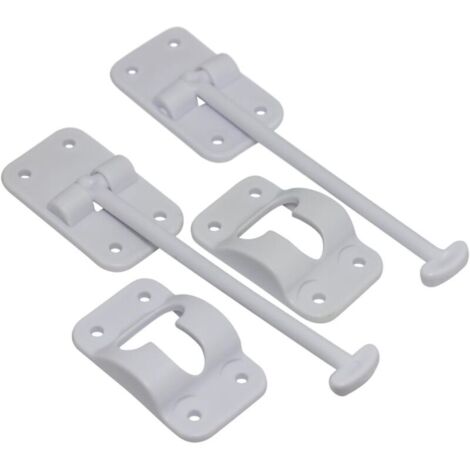 Set di 2: supporto per porta a forma di T per porta di carico di roulotte/rimorchio (bianco)