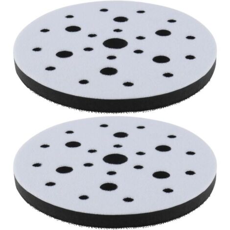 Set di 2 tamponi intermedi in spugna morbida, diametro 150 mm, con chiusura a strappo a 25 fori, da utilizzare come tamponi per lucidatura.