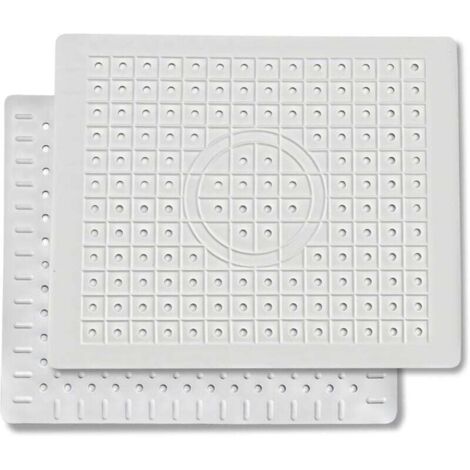 Set di 2 tappetini bianchi per lavello, 31 x 26 cm, tappetino per asciugare i piatti, tappetino protettivo per il fondo del lavello, tappetino per lavello a drenaggio rapido