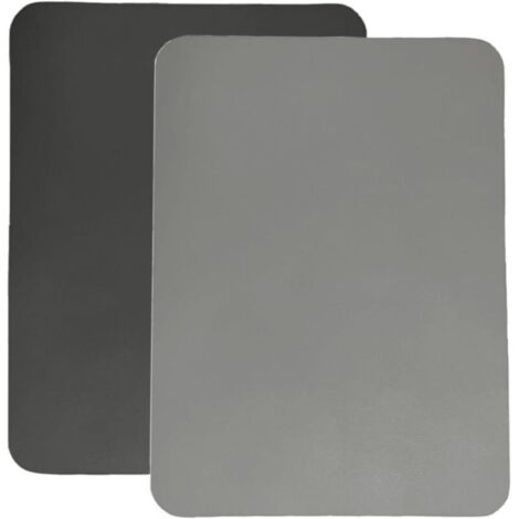 Set di 2 tappetini scolapiatti, 40 x 30 cm, super assorbenti, per cucine, bar e caffetterie, in grigio scuro e grigio chiaro.