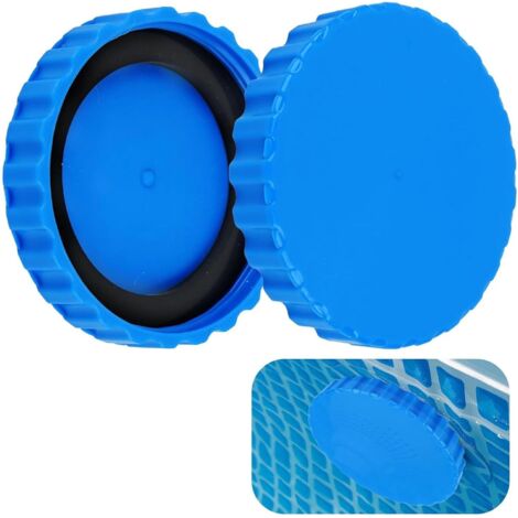 Set di 2 tappi impermeabili per ugelli da piscina per la manutenzione della piscina, facili da installare e dotati di guarnizione invernale.