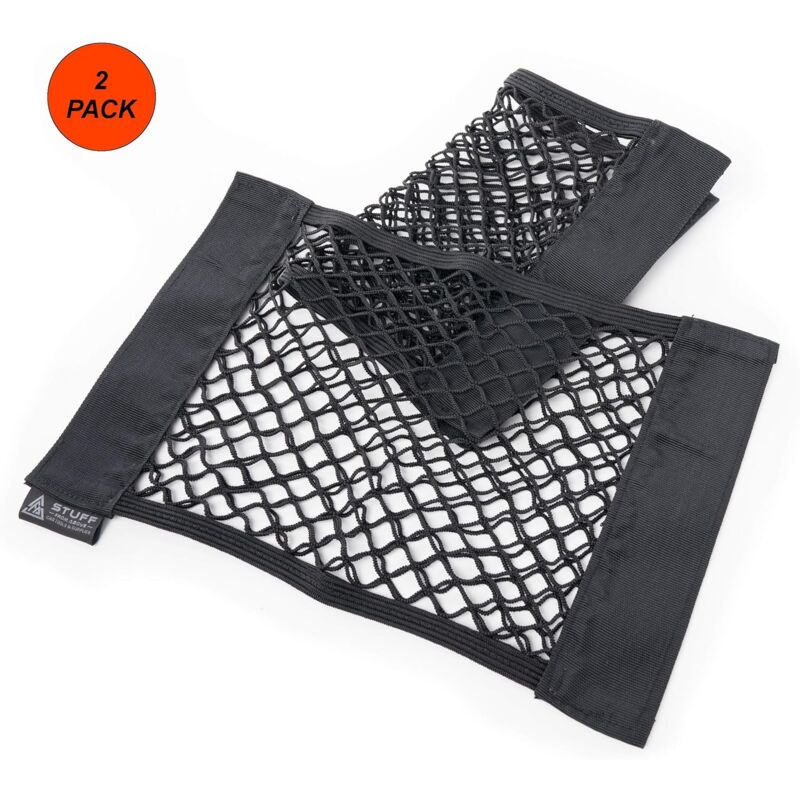 Image of KZQ - Set di 2 tasche in rete nera - nero - Tenuta stabile (38 x 25 cm)