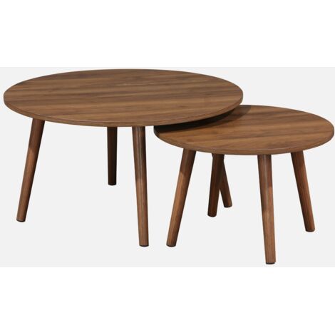 Set di 2 tavolini rotondi