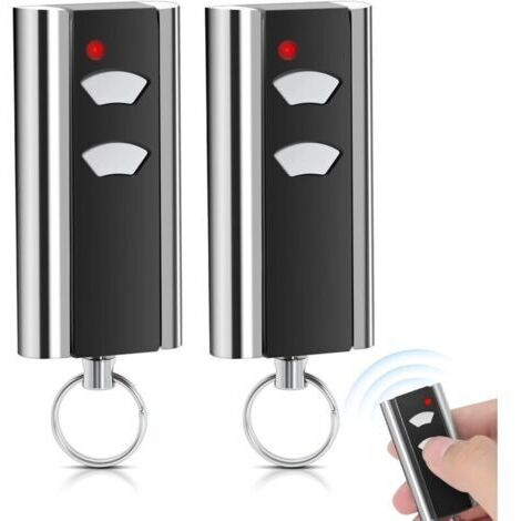 Set di 2 telecomandi per apriporta da garage Normstahl RCU 433 2K, codice variabile, compatibile con RCU 433-2, RCU 433-4, EA433 2KM, EA433 2KS, T433-4