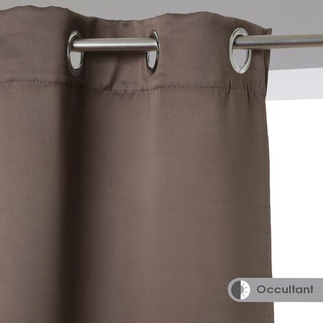 Set di 2 tende oscuranti grigio tortora 135x240cm - Atmosphera créateur d'intérieur