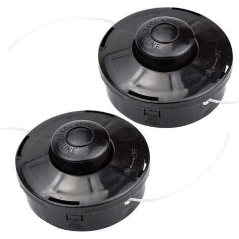 FORTUNEVILLE Set di 2 testine universali per decespugliatore, bobina di ricambio in nylon per decespugliatore, testina trimmer M10 x 1,25 per decespugliatore termico a benzina