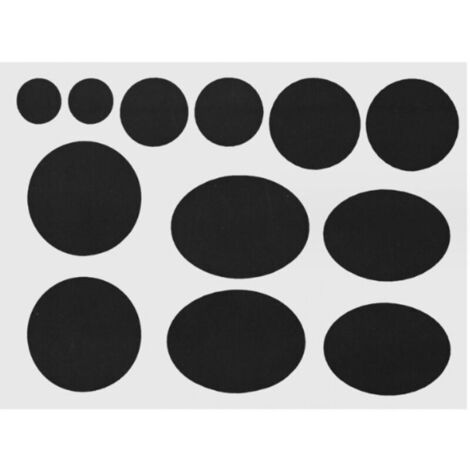 Set di 2 toppe di riparazione per piumini, in tessuto di nylon nero, autoadesive, lavabili, impermeabili, per abbigliamento e borse.