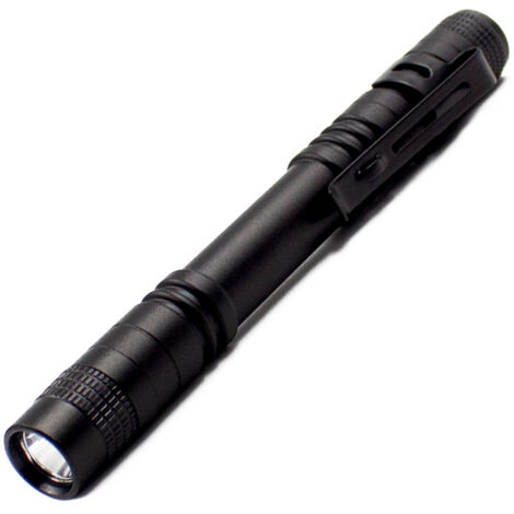 Set di 2 torce a LED a forma di penna, mini torce ultra luminose, torce tattiche