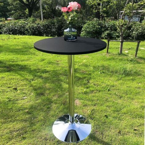 Set di 2 tovaglie da cocktail rotonde nere da 80 cm (31,5 pollici), copritavolo da bar pieghevoli in spandex, tovaglie elastiche.
