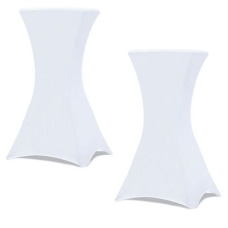 Set di 2 tovaglie pieghevoli bianche alte 110x60 cm, decorazione per banchetti