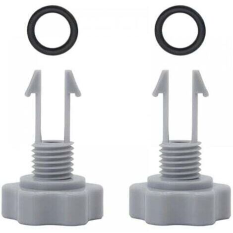 Set di 2 valvole di sfiato dell'aria e O-ring di ricambio per pompa filtro Intex 10460 10264