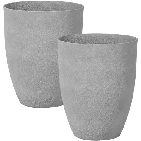Veca Sottovaso Cilindrico In Plastica 37 Cm - Antracite - Made In Italy - Per Vasi Da 40cm, Interno/Esterno