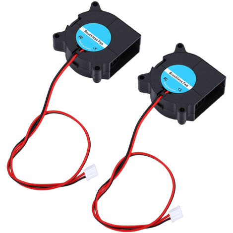 Set di 2 ventole da 40 mm per stampanti 3D, Micro 4020 con doppio cuscinetto a sfera, raffreddamento brushless a 2 pin.