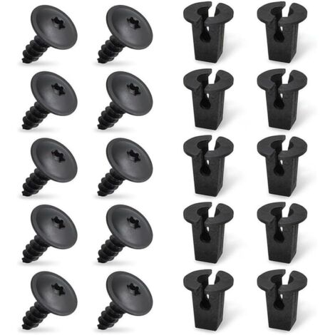 Set di 20 clip di fissaggio per auto, viti autofilettanti per lamiera per protezioni, parafanghi, vano motore, clip per carrozzeria per paraurti, portiere auto, kit di ricambio a pressione per parafan