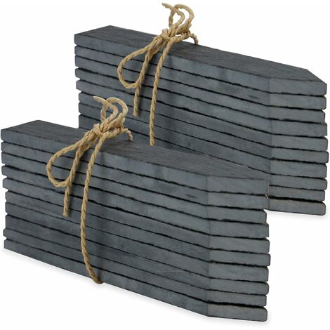 Set di 20 pennarelli e gessetti da giardino in ardesia Etichette per piante da giardino Marcatori di erbe Accessori per serre Pali da giardino Tavola da esterno