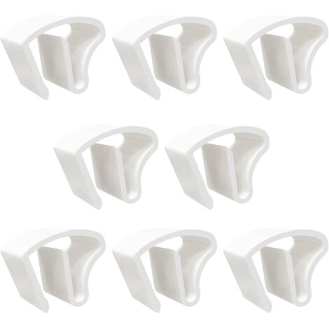 Set di 24 staffe di fissaggio universali in plastica per persiane in alluminio, montaggio senza viti o fori