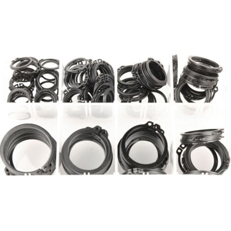 Set di 250 anelli elastici esterni DIN 471 – 8 misure da 20 a 45 mm – Per assemblaggi meccanici di precisione - DIN 471 DE