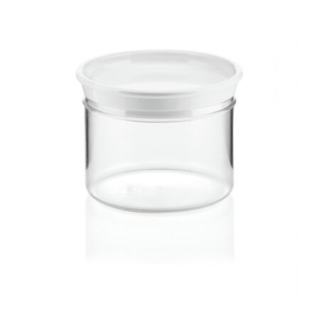 Set di 3 barattoli con tappo bianco