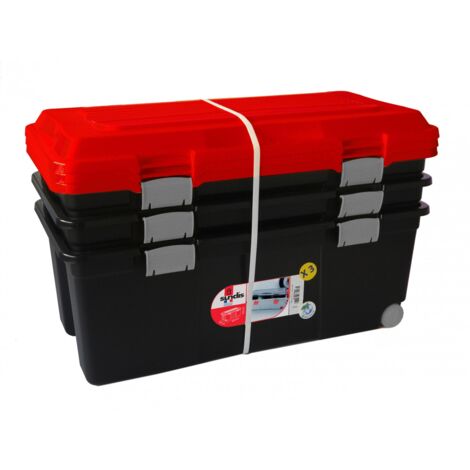 Set di 3 bauli Camper in plastica, L.80 x P.40 x H.34 cm SUNDIS