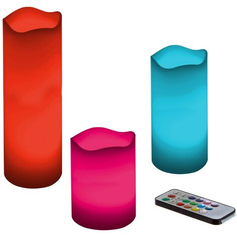 Set di 3 candele LED con telecomando - Atmosphera créateur d'intérieur