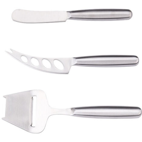 Set di 3 coltelli per formaggio KZQ, coltelli per burro, adatti per tagliare il formaggio in piccoli pezzi (3 tipi)