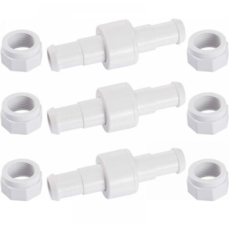 Set di 3 connettori girevoli per tubo da giardino D20 con 6 punte D15, compatibili con i robot pulitori per piscine Zodiac Polaris 180 280 380